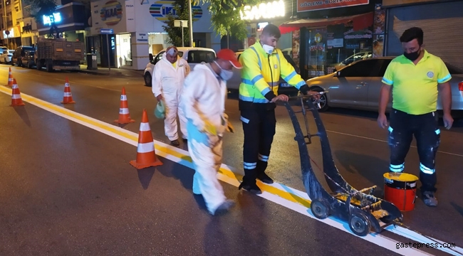 Eskişehir'de Yol Çizgi Boyama Çalışmaları Devam Ediyor!