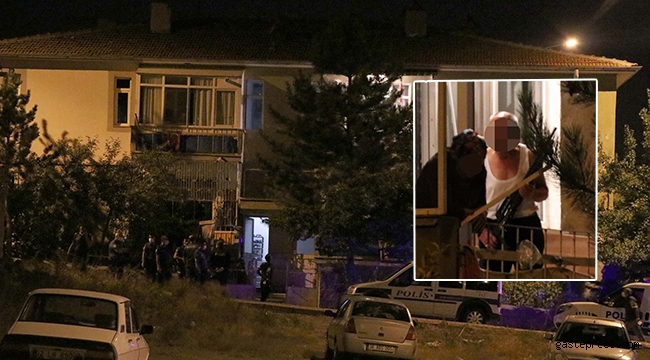 Kayınbiraderi ile tartışan terzi balkonda pompalı tüfekle 2.5 saat bekledi