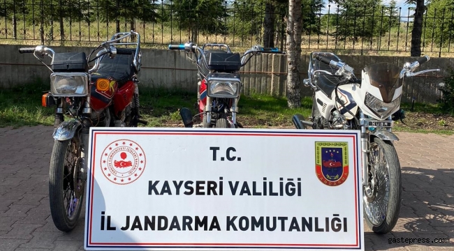 Kayseri'de motosiklet hırsızlığına 2 gözaltı