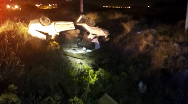 Kayseri'de otomobil şarampole devrildi: 1 ölü, 1 yaralı!