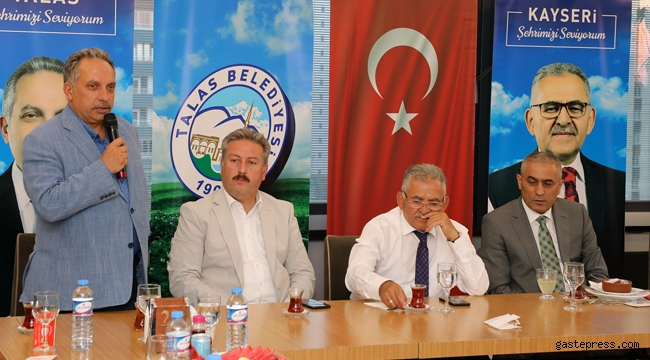 Kayseri Talas'da Başkan Yalçın'dan Kaymakam Güney'e Veda Yemeği!