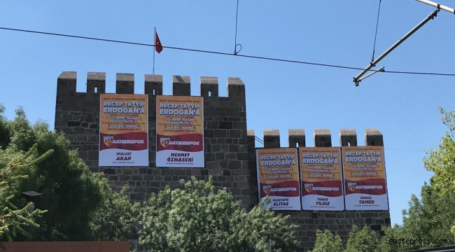 Tarihi Kayseri Kalesi’nde ligde kalma teşekkürü