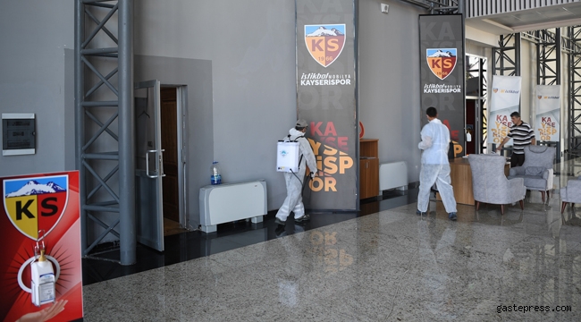 Kayseri'de Hes Kablo Kayserispor Recep Mamur Tesisleri Dezenfekte Edildi!