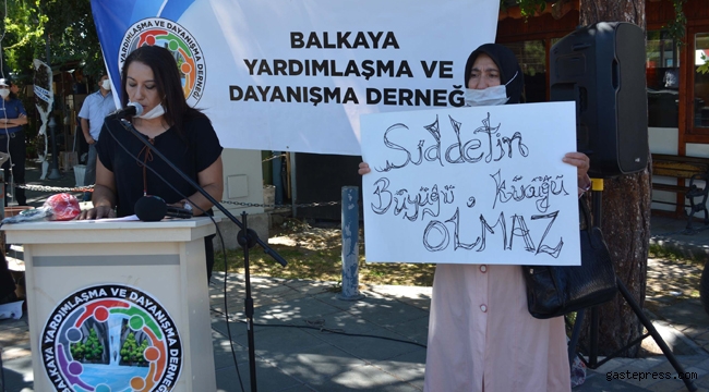 Kayseri'de kadına yönelik şiddete tepki vardı!