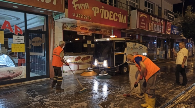 Malatya'da Cadde ve sokaklar gece gündüz ilaçlı sularla yıkanıyor
