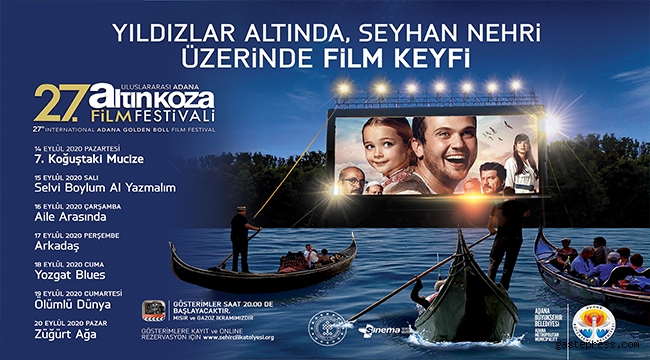 Adana Altın Koza boyunca gondolda sinema keyfi!