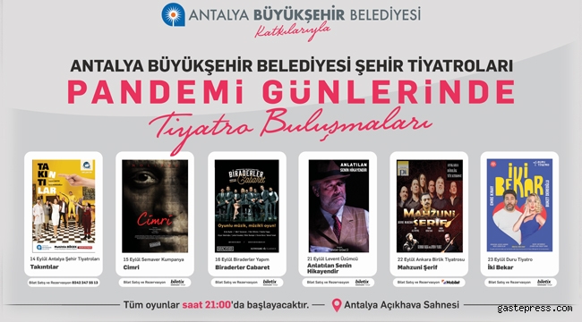 Antalya Büyükşehir’den sanata ve sağlık çalışanlarına destek!