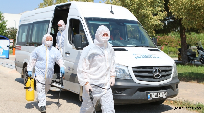 Büyükşehir Belediyesi KPSS sınavı öncesi okulları dezenfekte ediyor !