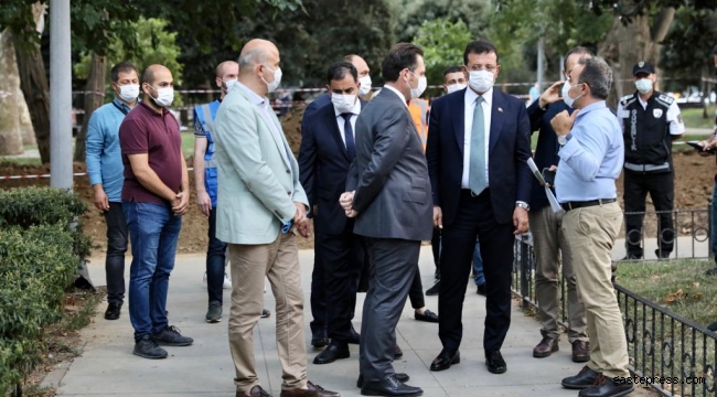 İBB Başkanı Ekrem İmamoğlu, Bebek sahili ve parkındaki çalışmaları yerinde inceledi!