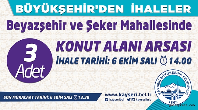 Kayseri Büyükşehir'den İhaleler!