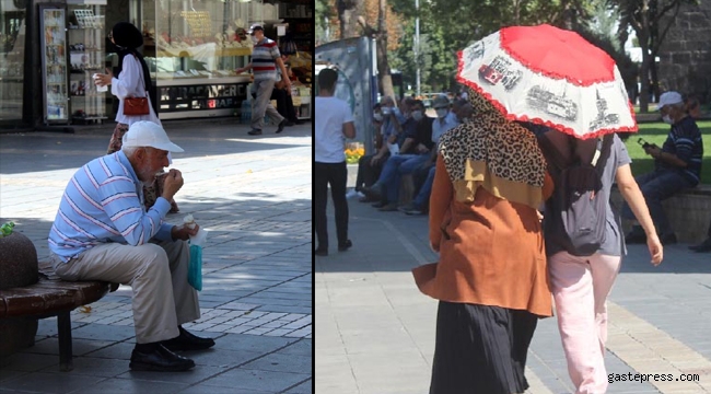 Kayseri'de sıcak hava bunalttı!