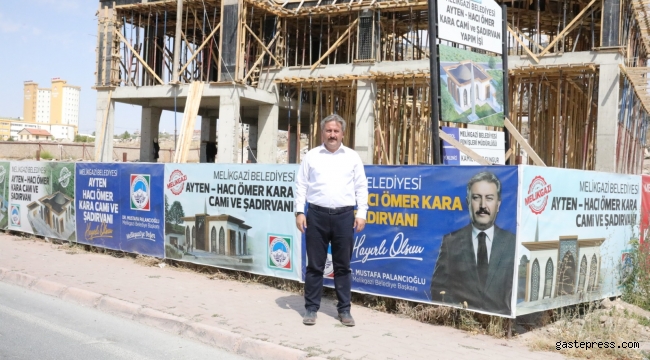 Kayseri Melikgazi'de Ayten-Hacı Ömer Kaya Cami hızla yükseliyor!