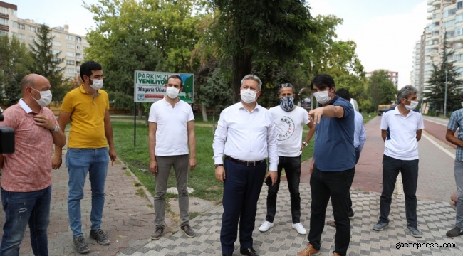 Melikgazi Belediye Başkanı Palancıoğlu Alparslan Parkı yenileme çalışması hakkında bilgiler aldı!