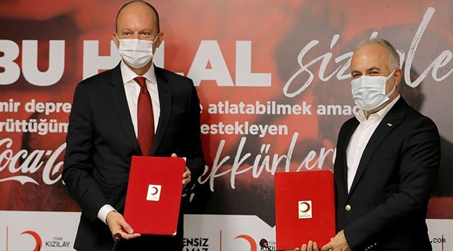 Türk Kızılay Coca Cola'nın 3,5 milyon liralık yardımını İzmir'deki depremzedelere ulaştıracak!