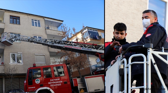 Boş evde mahsur kalan güvercini kurtarma seferberliği