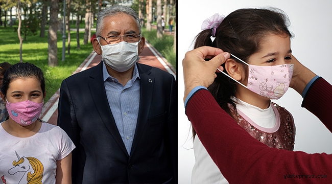 Kayseri Büyükşehir'den Çocuklara Özel Maske!
