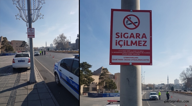 Kayseri'de 'Sigara İçilmez' levhaları asıldı!