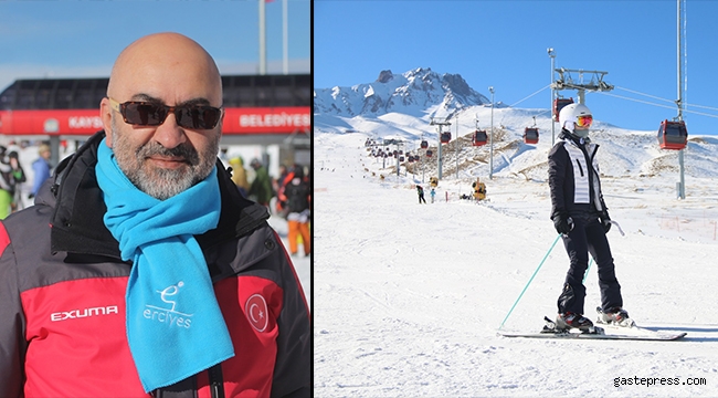 Kayseri Erciyes Kayak Merkezi'ne yabancı turist ilgisi