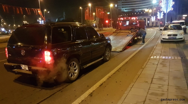 Rengi değiştirilen cip trafikten menedildi, sürücüye ceza kesildi!