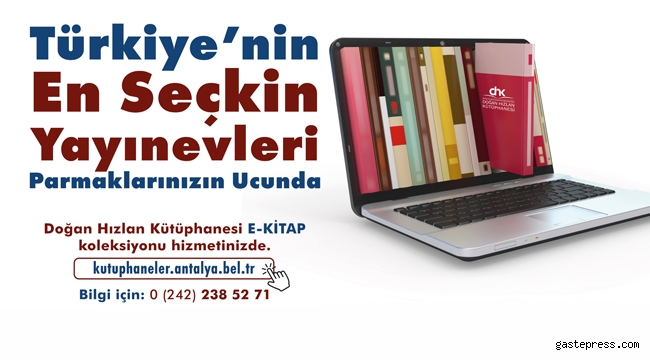 Antalya'da E-Kitap koleksiyonu  okurlarını bekliyor!