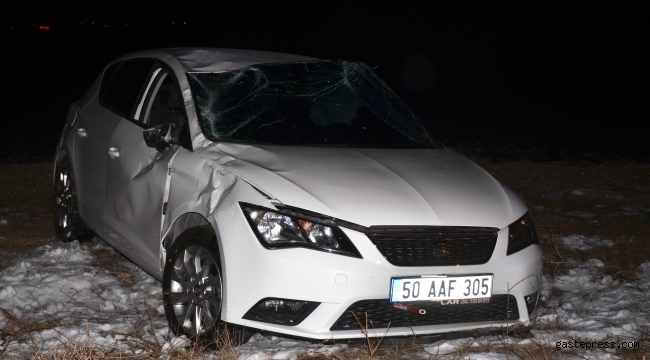 Kayseri'de otomobil şarampole devrildi: 4 yaralı!