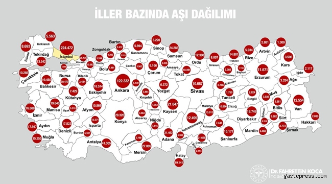 Türkiye'nin aşı haritası erişime açıldı!