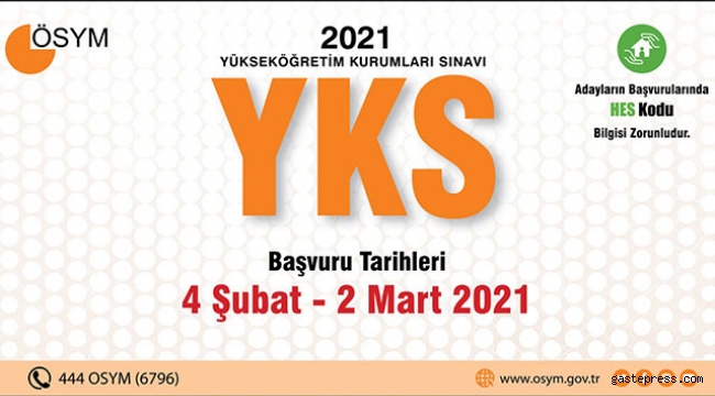 2021 YKS başvuruları başladı!