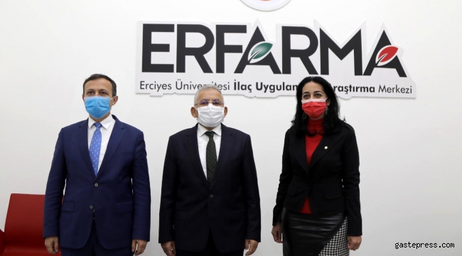 Başkan Büyükkılıç ve Rektör Çalış'tan ERFARMA’ya ziyaret