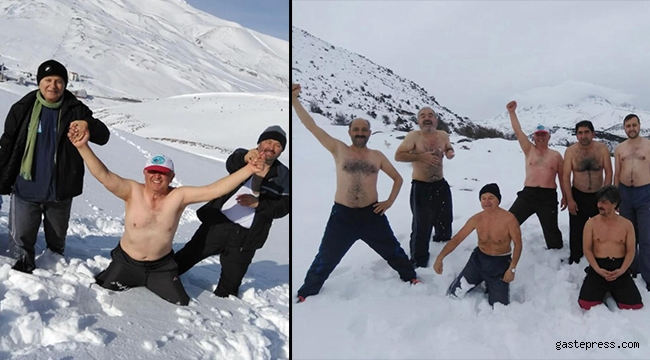 Kar Kaplanları, kar banyosu yaptı!