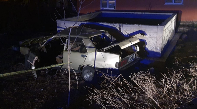 Kayseri’de otomobil evin bahçesine yuvarlandı: 1 yaralı!