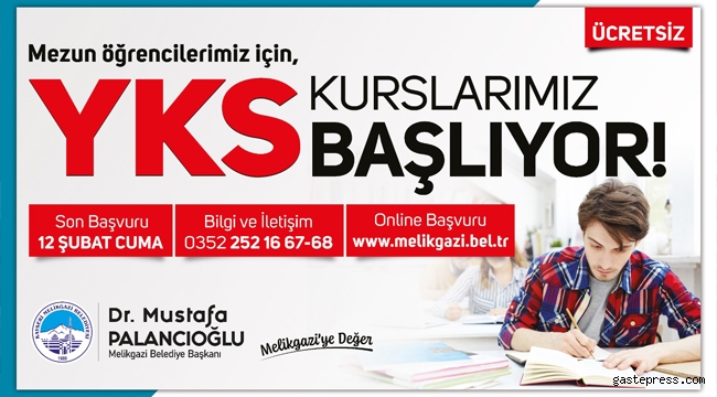 Kayseri Melikgazi'de YKS Kursları Başlıyor!
