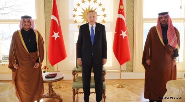 Cumhurbaşkanı Erdoğan Katar Dışişleri Bakanı ile görüştü!