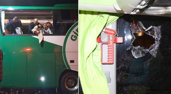 Giresunspor kafilesi, Samsun dönüşü taşlı saldırıya uğradı!