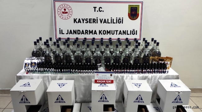 Kayseri'de kaçak içkiye 1 gözaltı!