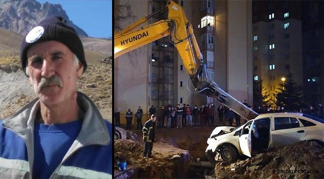 Otomobilin düştüğü çukurda çalışan işçi hayatını kaybetti!