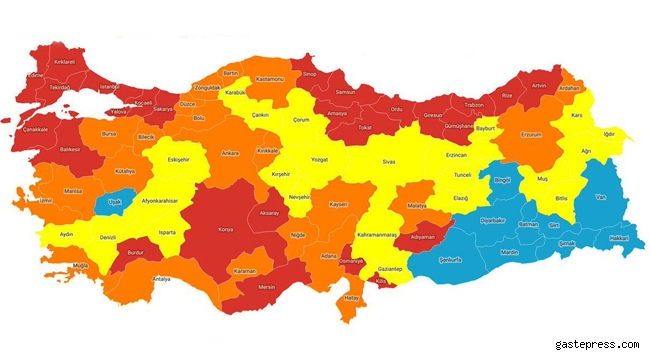 Sağlık Bakanlığı'nın haritasında riskli illerin sayısı 48'e çıktı! 