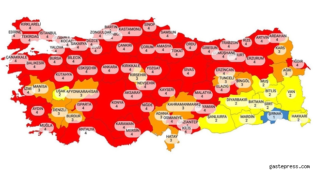 Türkiye yeni risk haritası yayınlandı!