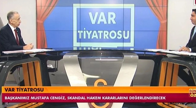 Galatasaray Başkanı Mustafa Cengiz: Böyle militan bir VAR hakemi dünyada yok!