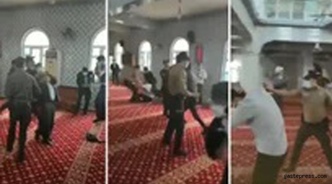 Gaziantep'te camide itikaf yapmak isteyenlere polis müdahalesi! 