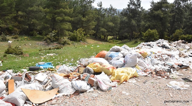 Ormanlık alan çöplüğe döndü!