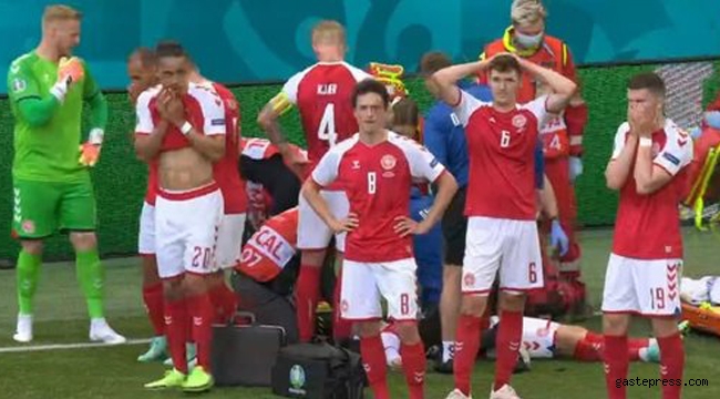 Danimarka - Finlandiya maçında korku dolu anlar!