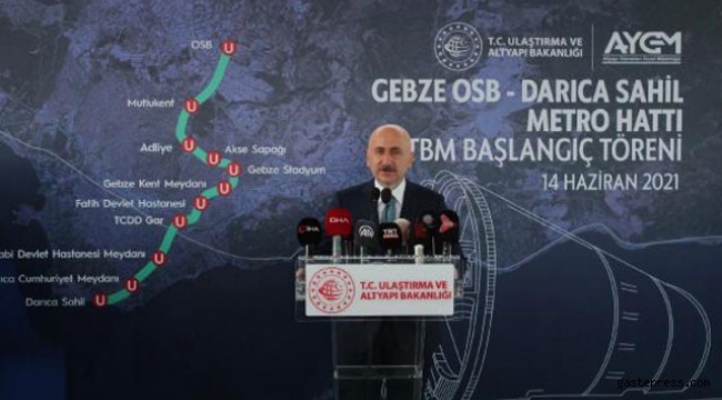Gebze-Darıca metro hattı 2023 yılında hizmete girecek!