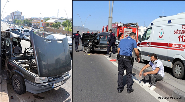 Kayseri'de iki otomobil çarpıştı: 3 yaralı