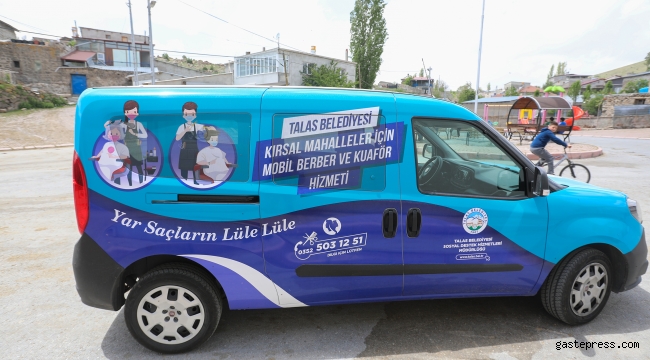 Kayseri Talas Belediyesi'nden mobil berber ve kuaför hizmeti!