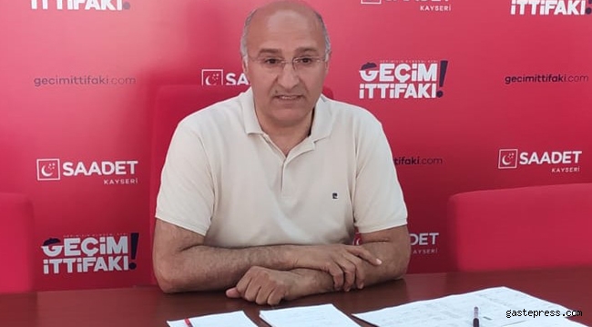 Saadet Partisi Kayseri Melikgazi ilçe başkanı Sinan Aktaş; "Maske Takma Zorunluluğunu Kaldırın!"