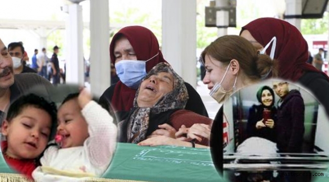 Annesi tarafından öldürülen Meryem ve 2 çocuğu toprağa verildi!