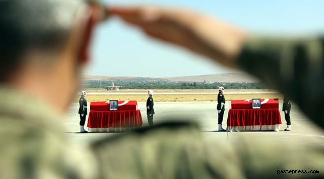 Gaziantep'te şehitler için uğurlama töreni!