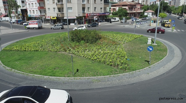 Kayseri Melikgazi'de tüm kavşaklar yeşilleniyor!