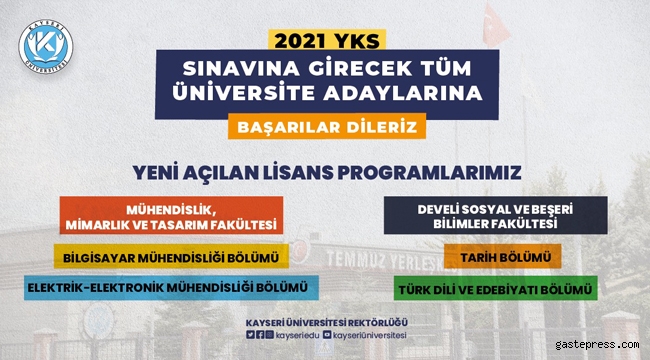 Kayseri Üniversitesi’nde Yeni Açılan Lisans Programları Öğrenci Alımına Başlıyor!