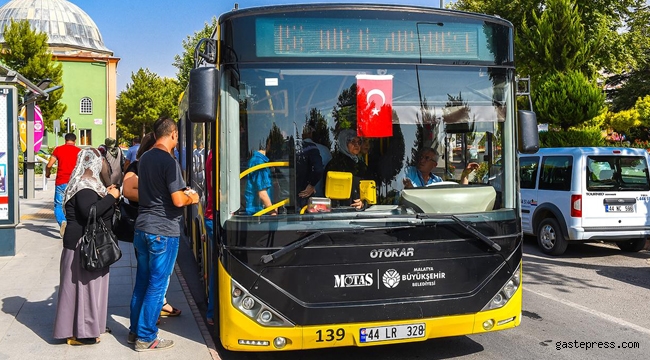 Malatya'da, Belediye Otobüsleri Bayramın 1. ve 2. Günü ücretsiz!
